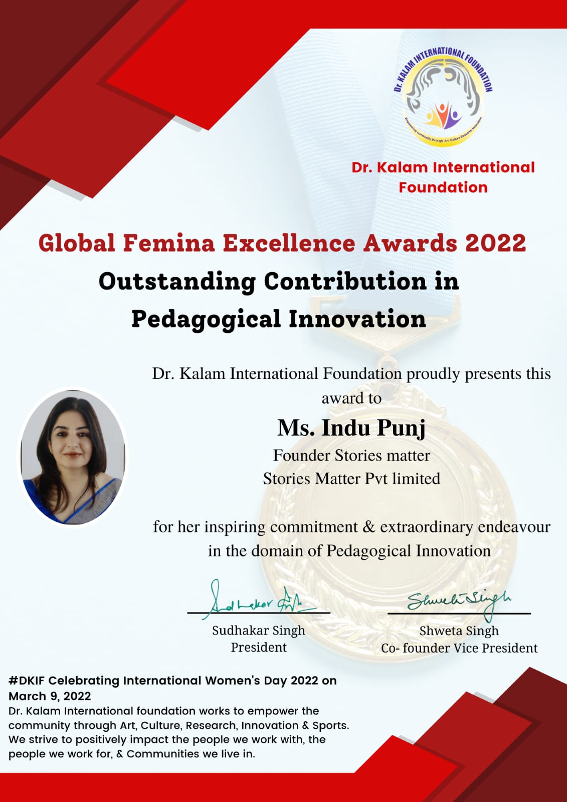 Outstanding Contribution in Pedagogical Innovation